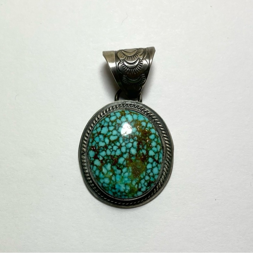 Sterling silver turquoise necklace pendant